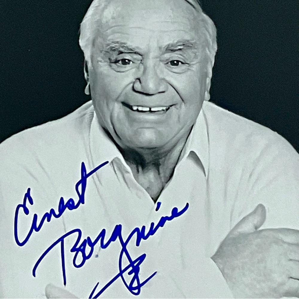 ERNEST BORGNINE (1917-2012) AUTOGRAPH / Poseidon Adventure, Marty / 4x5 Photo